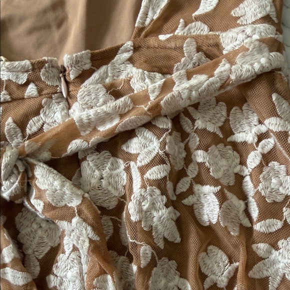 For Love And Lemons Floral Mini Dress - Tan and White - Picture 7 of 9